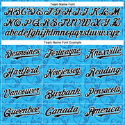 Custom Sky Blue Black-White 3D Revzzz Drip Bear Authentic Baseball Jersey