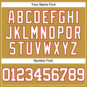 Custom Old Gold White-Red Authentic Baseball Jersey