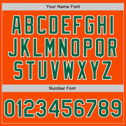 Custom Orange Kelly Green-White Authentic Baseball Jersey