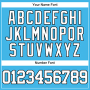 Custom Sky Blue White-Black Authentic Baseball Jersey