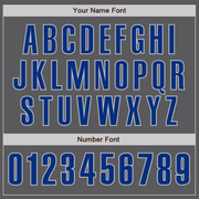 Custom Steel Gray Royal-Gray Authentic Baseball Jersey