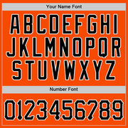 Custom Orange Black-White Authentic Baseball Jersey