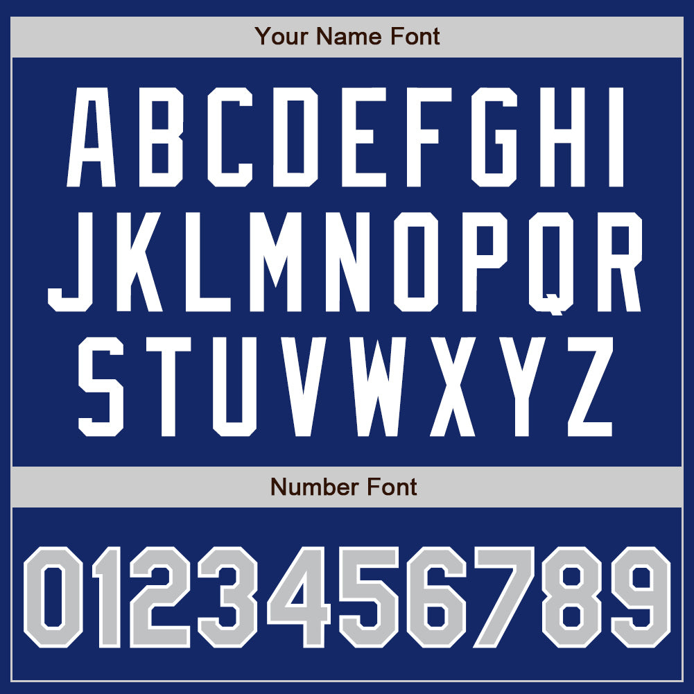 Custom Royal Gray-White Authentic Baseball Jersey