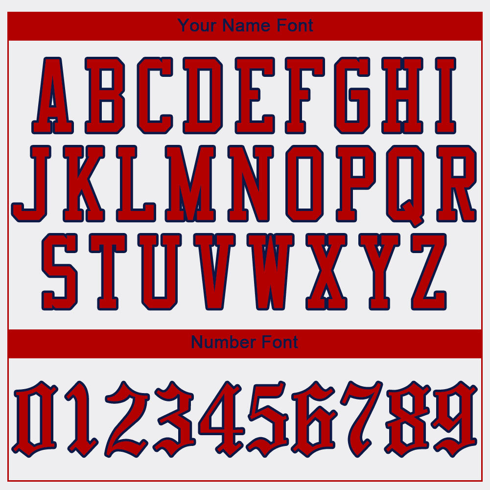 Custom White Red-Navy Authentic Baseball Jersey