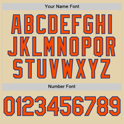 Custom Sand Orange-Royal Authentic Baseball Jersey