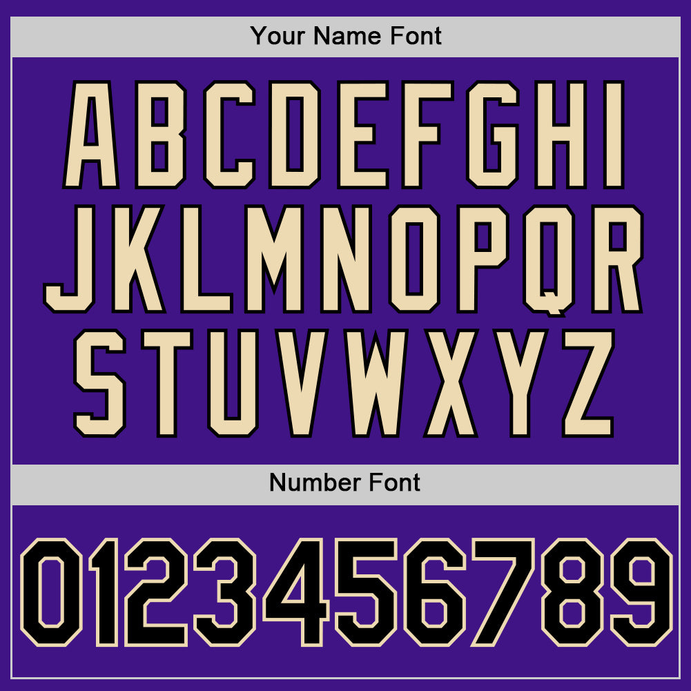 Custom Purple Black-Cream Authentic Throwback Baseball Jersey