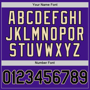 Custom Purple Black-Cream Authentic Throwback Baseball Jersey