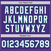 Custom Purple White-Teal Authentic Baseball Jersey