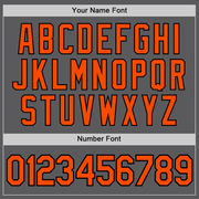 Custom Steel Gray Orange-Black Authentic Baseball Jersey