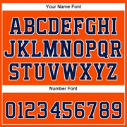 Custom Orange Navy-White Authentic Baseball Jersey