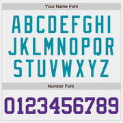 Custom White Purple-Teal Authentic Baseball Jersey