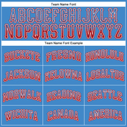 Custom Powder Blue Red-White Authentic Drift Fashion Baseball Jersey