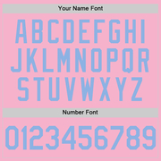 Custom Light Pink Light Blue Authentic Baseball Jersey