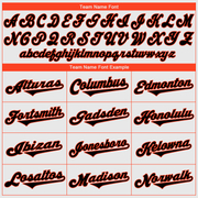 Custom White Black-Orange Authentic Baseball Jersey