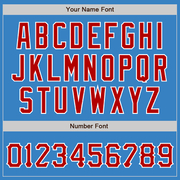 Custom Powder Blue Red-White Authentic Baseball Jersey