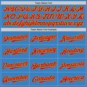 Custom Powder Blue Red-Gold Authentic Baseball Jersey