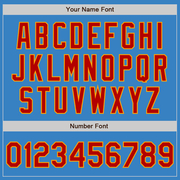 Custom Powder Blue Red-Gold Authentic Baseball Jersey