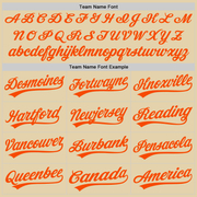 Custom Sand Orange Authentic Baseball Jersey