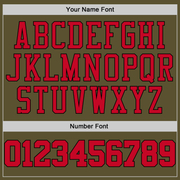 Custom Olive Red-Black Authentic Salute To Service Baseball Jersey