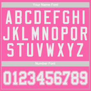 Custom Pink White Authentic Baseball Jersey