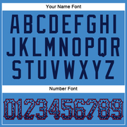 Custom Powder Blue Navy-Red Authentic Drift Fashion Baseball Jersey