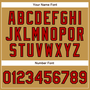 Custom Old Gold Red-Black Authentic Baseball Jersey