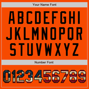 Custom Orange Vintage USA Flag-Black Authentic Baseball Jersey