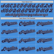 Custom Powder Blue Navy-White Authentic Baseball Jersey