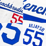 Custom White Royal-Old Gold Authentic Baseball Jersey