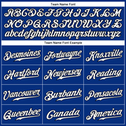 Custom Royal White-Black Authentic Baseball Jersey