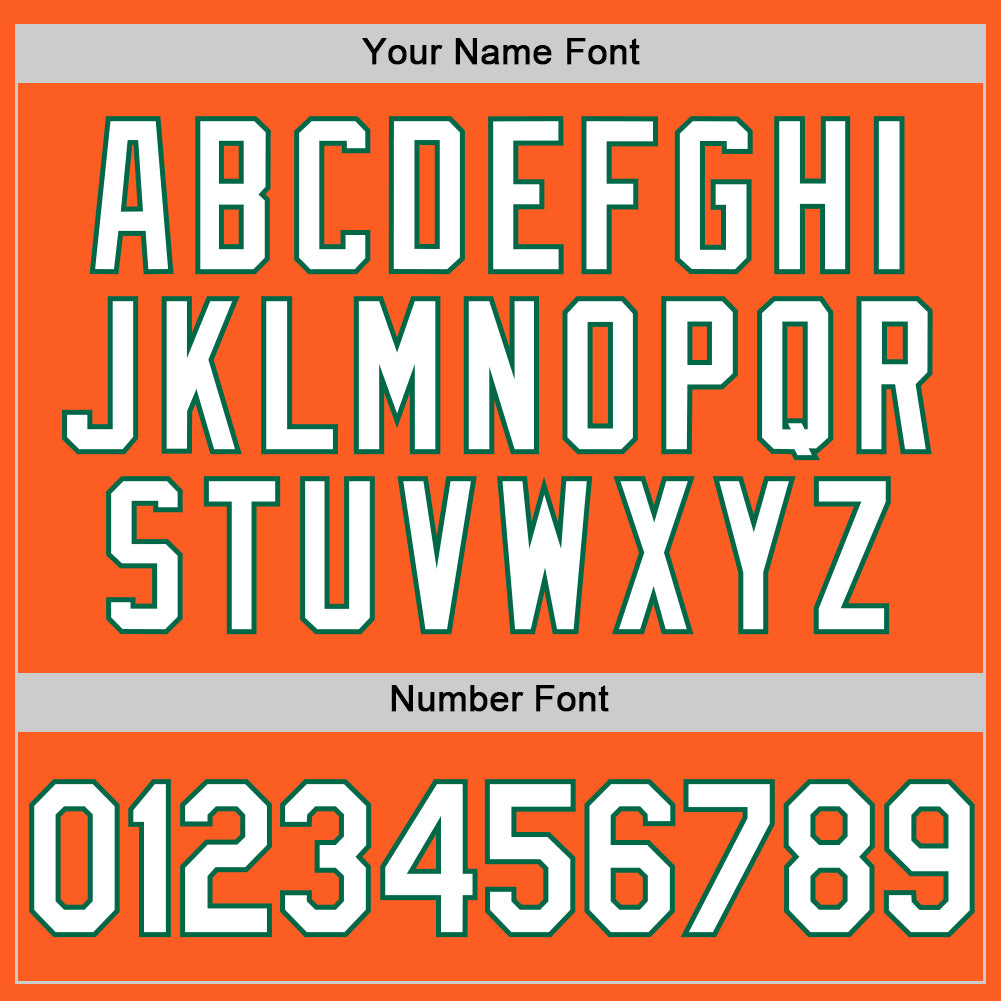 Custom Orange White-Kelly Green Authentic Throwback Baseball Jersey