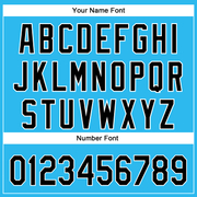 Custom Sky Blue Black-Hot Pink 3D Revzzz Katzen Authentic Baseball Jersey