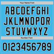 Custom Sky Blue Black-White 3D Revzzz Fat Boy Authentic Baseball Jersey