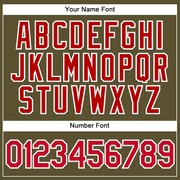 Custom Olive Red-White Authentic Salute To Service Baseball Jersey