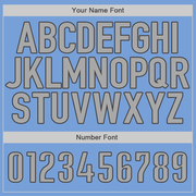 Custom Powder Blue Gray-Steel Gray Authentic Baseball Jersey