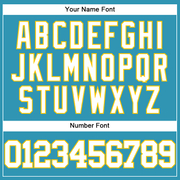 Custom Panther Blue White-Yellow Authentic Baseball Jersey