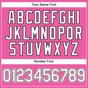 Custom Pink White-Black Authentic Baseball Jersey