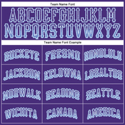 Custom Purple Light Blue-White Authentic Drift Fashion Baseball Jersey