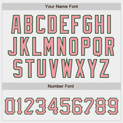 Custom White Medium Pink-Green Authentic Baseball Jersey