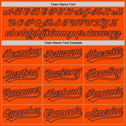 Custom Orange Orange-Navy Authentic Baseball Jersey