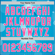 Custom Sky Blue Pink-White 3D Prostate Cancer Ribbon Authentic Baseball Jersey