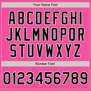 Custom Pink Black-White Authentic Baseball Jersey