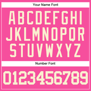 Custom Pink Cream Authentic Baseball Jersey