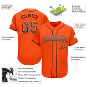 Custom Orange Brown-White Authentic Drift Fashion Baseball Jersey