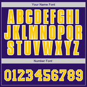 Custom Purple Gold-White Authentic Baseball Jersey