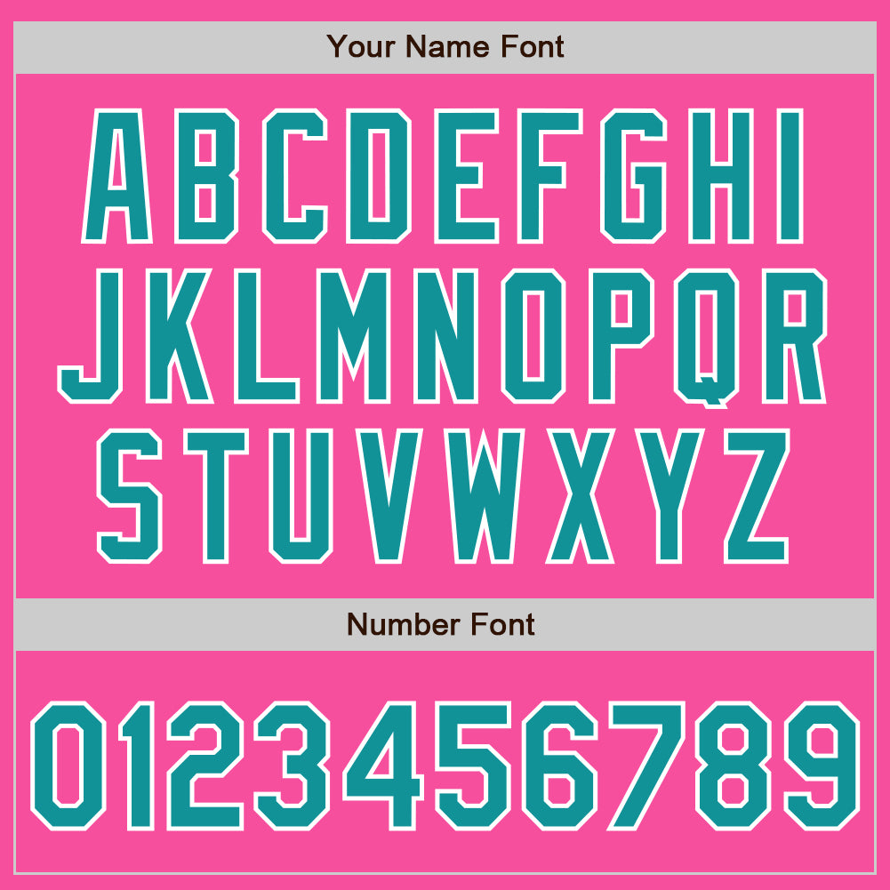 Custom Pink Teal-White Authentic Baseball Jersey