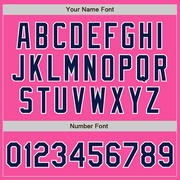 Custom Pink Navy-White Authentic Baseball Jersey