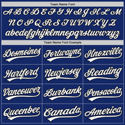 Custom Royal White-Black Authentic Baseball Jersey