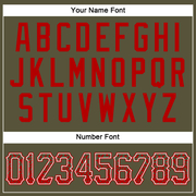 Custom Olive Red-White Authentic Drift Fashion Salute To Service Baseball Jersey