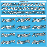 Custom Sky Blue White-Black Authentic Baseball Jersey